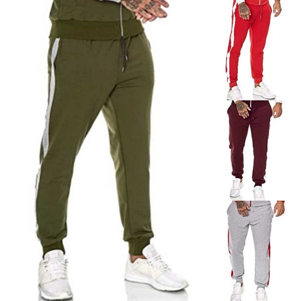 

new men's solid color casual pants in autumn and winter 2020, Black