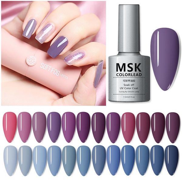 

nail gel msk color lead polish for dry lamp used bright glitter art manicure, Red;pink