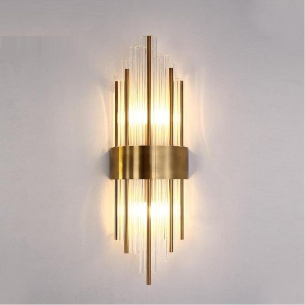 

wall lamp modern led crystal simple el bedroom bedside living room background aisle stair light