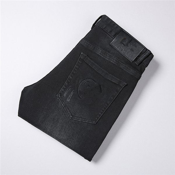 

mens jeans designer luxurys solid classic autumn style stripe pants slim-leg fit motorcycle biker denim high street men trousers us eu size, Blue