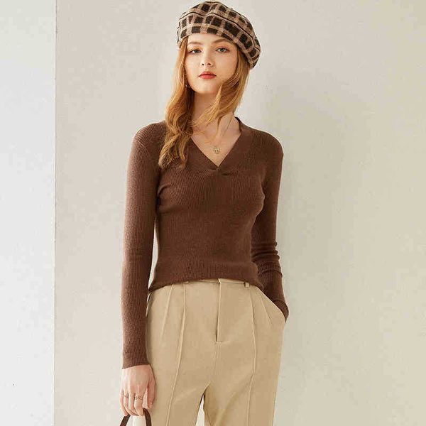 

women's two piece pants autumn and winter v-neck cashmere sweater fashion joker women's jacket alwd, White
