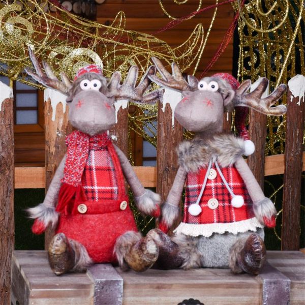 

christmas decorations decoration for tree year gift reindeer dolls xmas home good retractable figurines