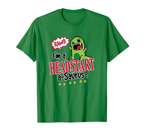 

back to school funny headstart dino shirt, White;black