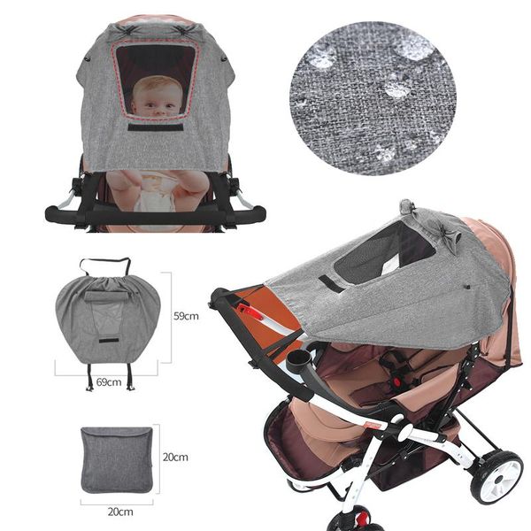 

stroller parts & accessories universal baby accessorie uv sun shade protection with viewing window for infants car seat anti-uv sunshade cov