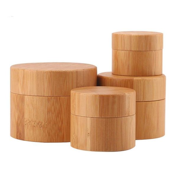 

storage bottles & jars 3g 5g 10g 15g 20g 30g 50g bamboo face cream jar bottle refillable nail art mask empty makeup cosmetic containers