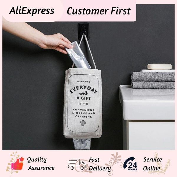 

storage bags home hanging environmental portable garbage bag wall-mounted debris wardrobe kitchen organizer