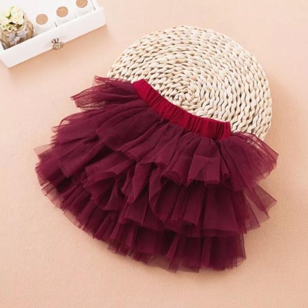 

skirts 1pc baby girl tutu skirt 6layers soft mesh tulle 7colors 1st birthday party wear pograph prop, Blue