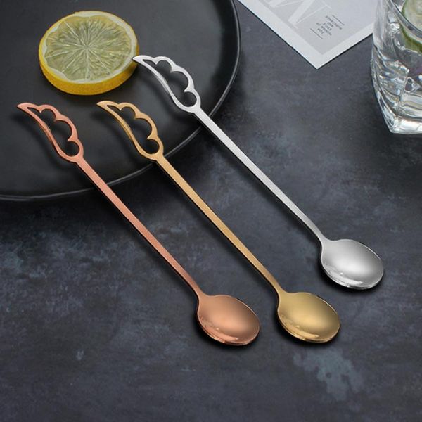 

spoons mini coffee wing shape small dessert spoon cute lovely retro metal stainless steel