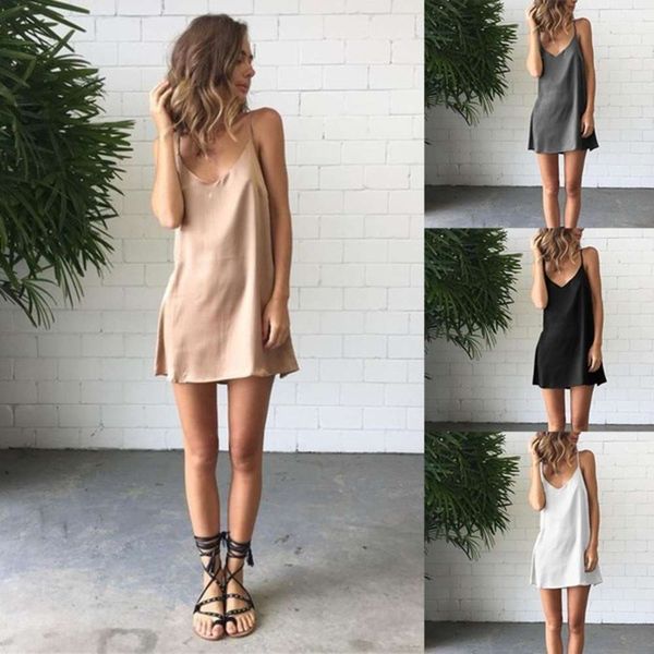 

casual dresses dress women clothes pure silk slim party suspender skirt colors 4 siz zw01, Black;gray