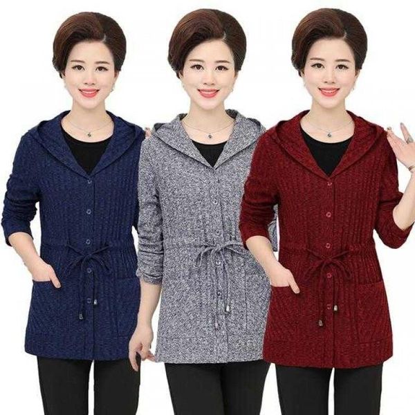 

women's trench coats 2021 spring autumn windbreaker long sleeve hooded ladies coat fashion casual middle-age plus size overcoat femme c, Tan;black