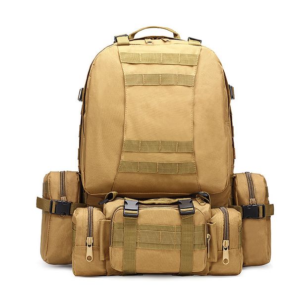 

55l outdoor military molle multifuncational tactical backpack rucksack camping bag travel hiking