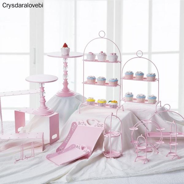 

other bakeware pink sweet dessert table supplier baker showcase cake stand wedding props decoration tools hollow lace tray candy bar