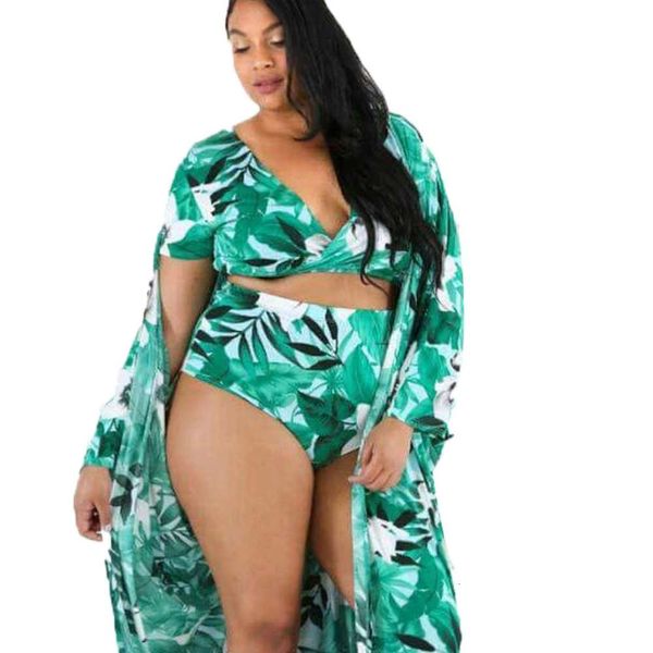 

split swimsuit drape large women's bikini, White;black