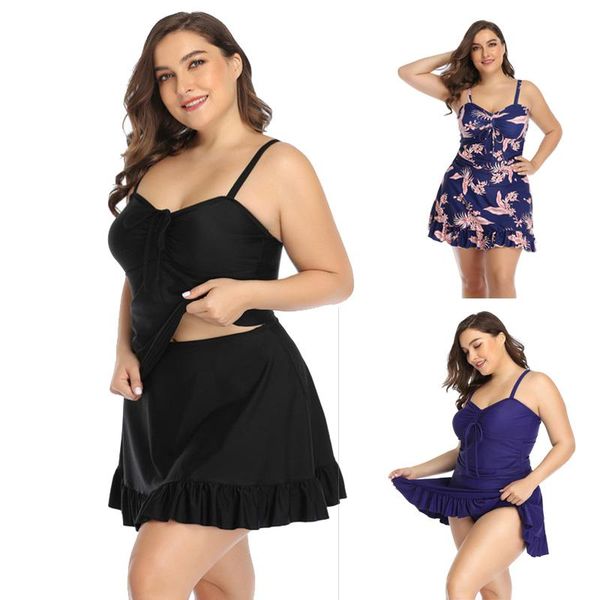 

one-piece suits tankini women's swimwear two-piece swimsuit beach maillot de bain female large size l-4xl biquini