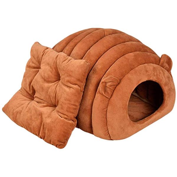 

cat beds & furniture pet tent cave bed for small dogs cats pets kitty puppy removable cushion sleeping bag warm soft dog cozy grotto cavern