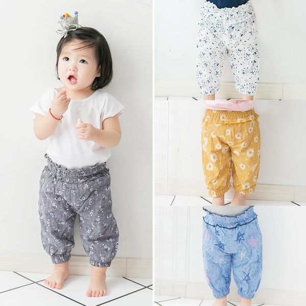 

trousers girl pants baby pure cotton defence mosquito will pp, Blue