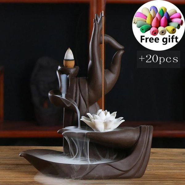 

ceramic incense holder backflow zen burner smoke waterfall censer cerative sticks decoration fragrance lamps