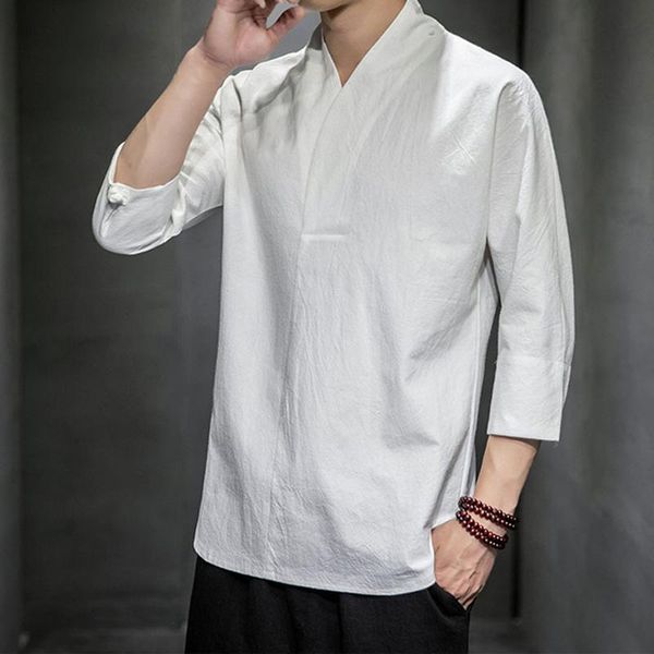 

men's t-shirts brand short-sleeved loose three-quarter-sleeved shirt 2021 summer and spring fashion half-sleeved, White;black