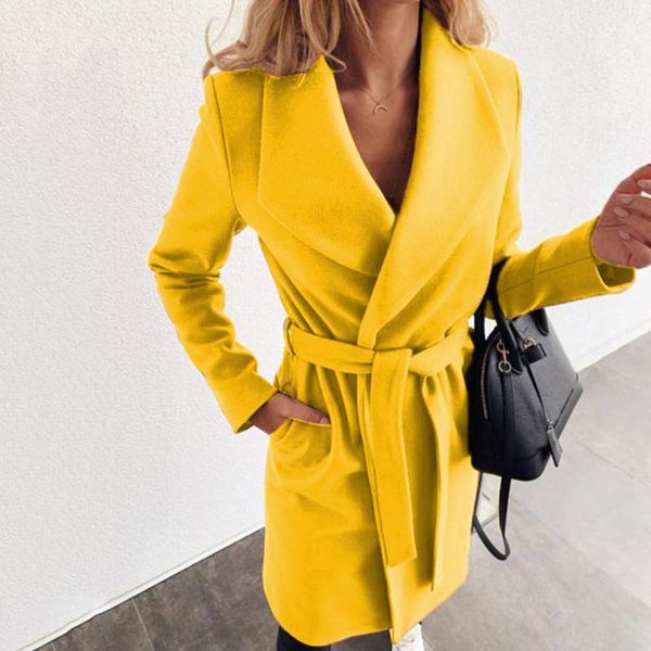 

women's wool & blends woolens overcoat female camel coat autumn winter the fashion long style women jacket plus size, Black