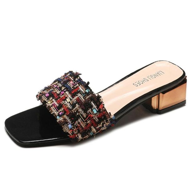 

slippers 2021 summer women shoes woman beach colorful fashion flip flops mules jelly ladies female slides n938, Black