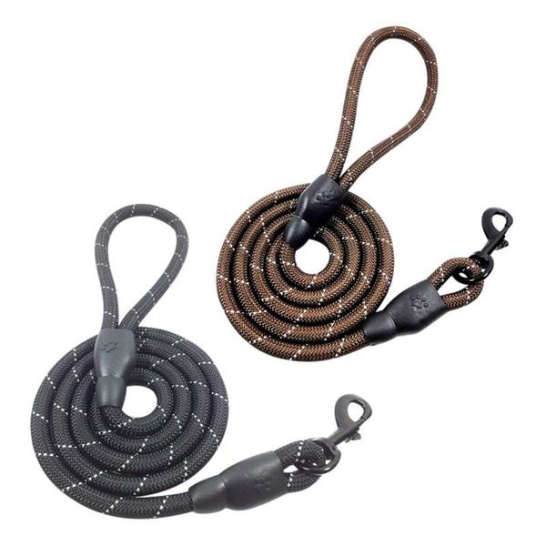 

dog collars & leashes reflective leash for dogs durable outdoor walking accessories traction rope running walk train large small cat pets