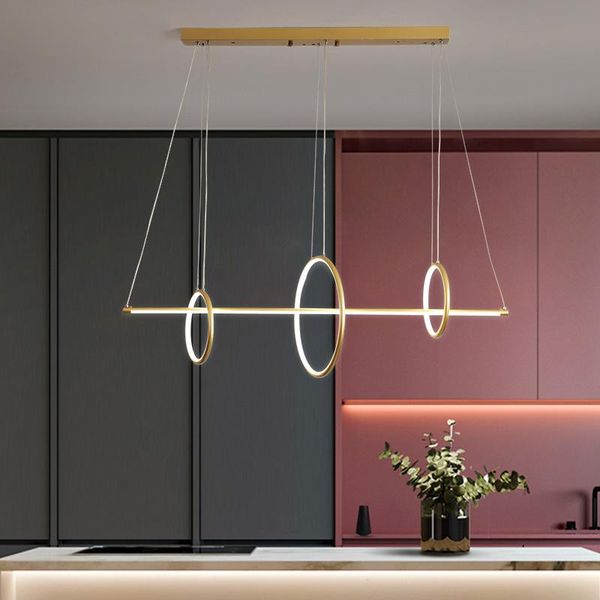 

pendant lamps restaurant chandelier personality ring combination lamp minimalist modern nordic simple dining room bar