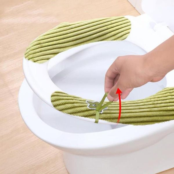 

toilet seat covers universal thickened mat soft warm washable for home decor closestool case coral lid accessories