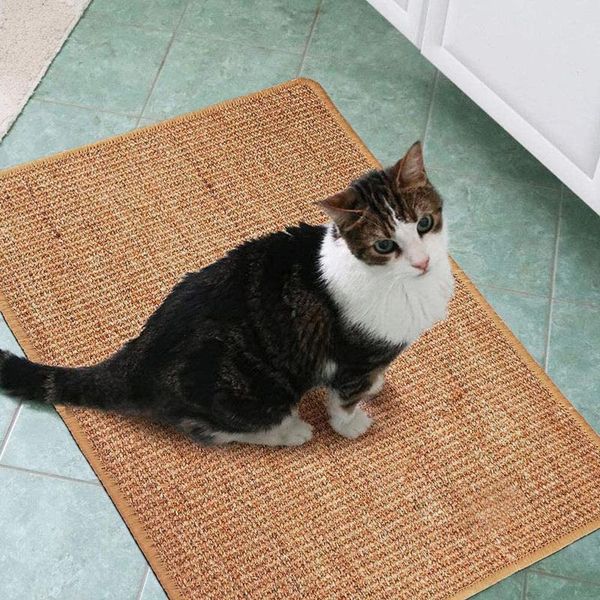

cats scratcher climbing tree natural sisal kitten pad chair table mat cat scratch furniture protector mats pet play toys beds &