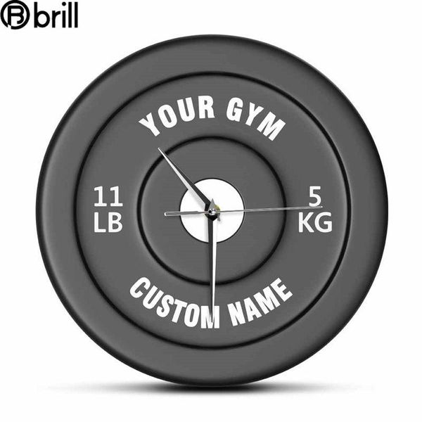 

wall clocks gym clock modern design decorative acrylic decor dumbbell 3d effect home reloj de pared gift