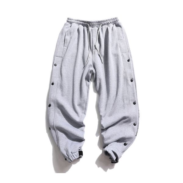 

chaowai spring fashion brand street hip hop buckle leggings for men, Black