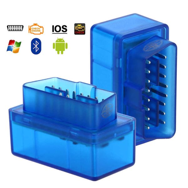 Onarma Araçları Kod Okuyucu Android Windows Için IOS Araba Teşhis Tarayıcı Bluetooth Mini ELM327 OBD2