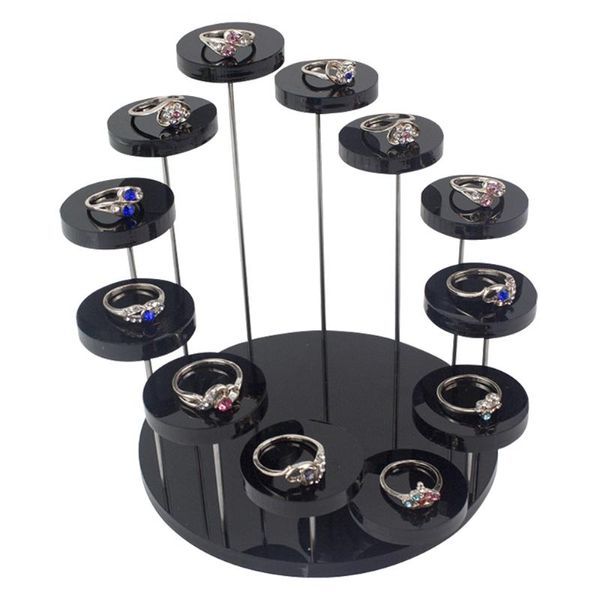 

acrylic decoration stand ring jewelry three-tier round three-dimensional rotating display dessert cake other home decor