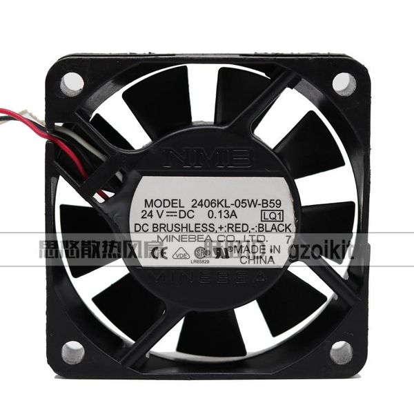 

fans & coolings original nmb 2406kl-05w-b59 lq1 6015 24v 0.13a cnc fanuc cooling fan 60x60x15mm cooler