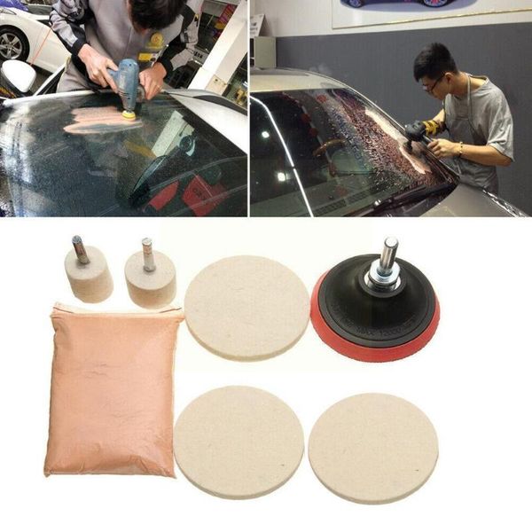 

car cleaning tools 8pcs/set universal windscreen polishing kit auto remover repair scratch glass l8j8