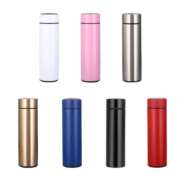 

water bottles portable cup temperature digital display double-layer vacuum intelligent insulation home kitchen flasks