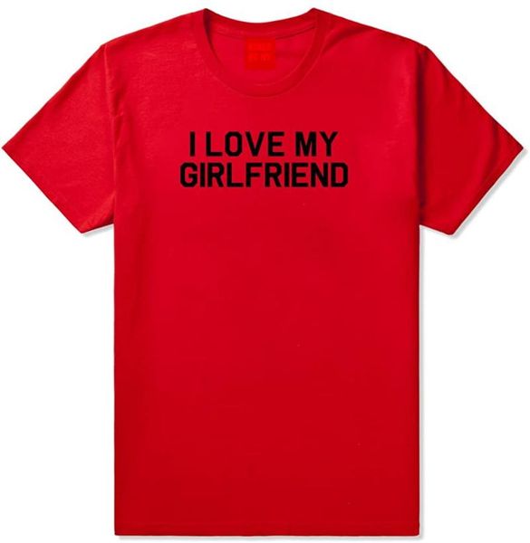

men's t-shirts i love my girlfriend gift mens t-shirt, White;black