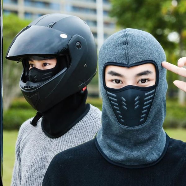 

brand caps winter riding full face wind shield men's plush warm and breathable headgear electric vehicle helmet cold lining hat wom, Blue;gray