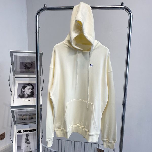 

bajia autumn 21 korean blue letter printed hoodie men's and women's casual simple long sleeve top, Black