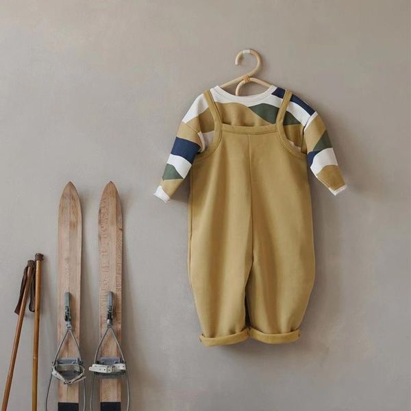 

trousers children's overalls for soft treatment small and medium kids in autumn winter all-match casual baby clothing, Blue