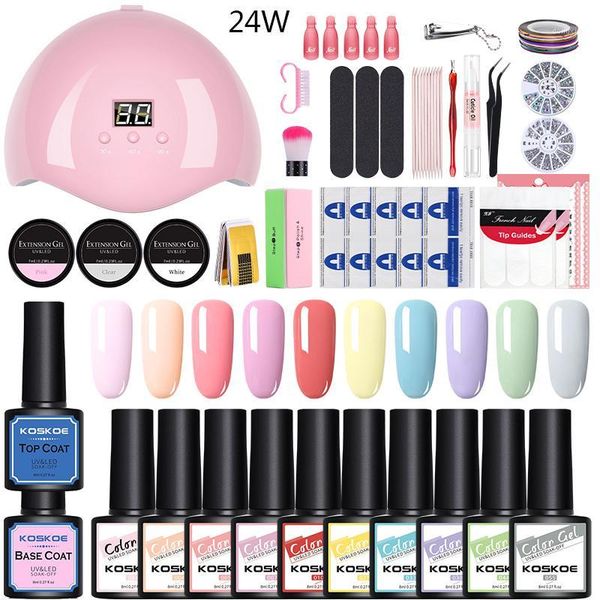 

nail set kits 6/10/12 colors gel polish 24/36w lamp kit art tools tool manicuring1