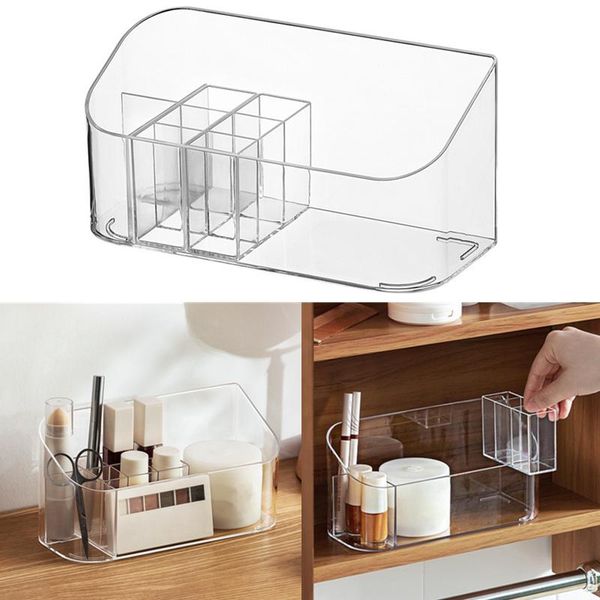 

storage boxes & bins 1 set plastic makeup box cosmetic display case transparent exquisite organizer desksundries