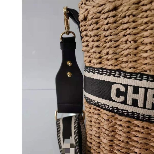 

di straw bag summer beach weaving rattan lady's messenger purses clearance