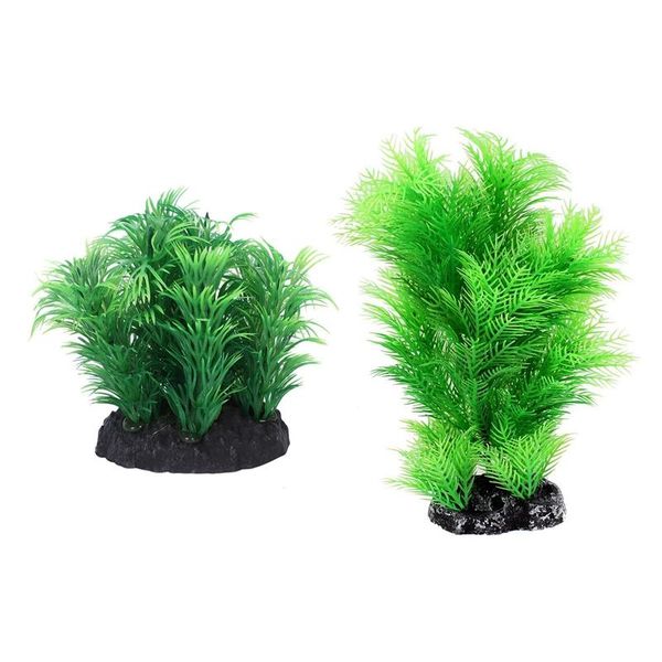 

aquarium artificial plastic grass aquatic plant green 8cm & 16cm body size decorations