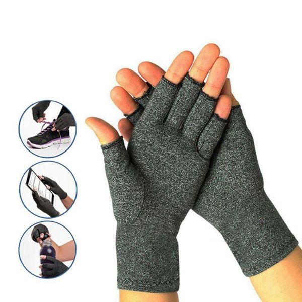 

sport fitness half finger gloves anti-skid beathable arthritis pressure health outdoor mtb bike cycling, Black