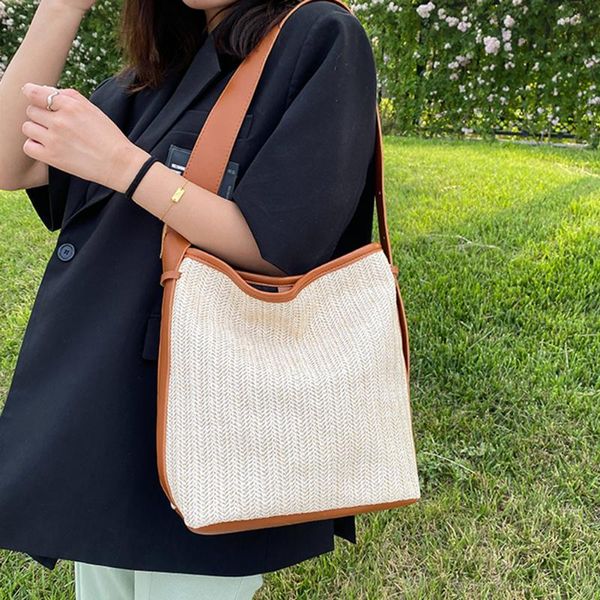 

evening bags retro woven bag large capacity shoulder crossbody messenger women summer handbag casual girls small 2021