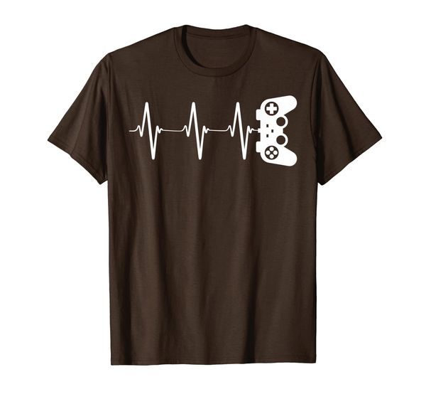 

gamepad heartbeat funny video game cool love gift t-shirt, White;black