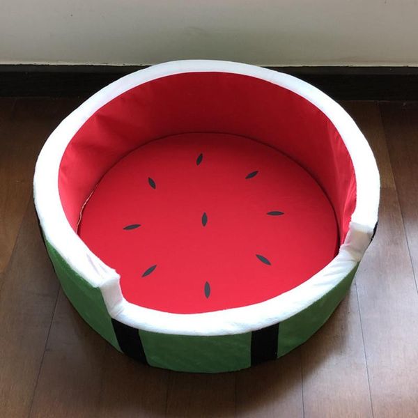 

kennels & pens creative pets nest teddy dog cat fruit watermelon cotton bed warm pet products fordable cats dogs house for supplies