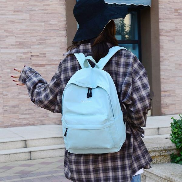 

backpack 2021 shoulder bag women's college wind embroidery letter casual cute student large capacity