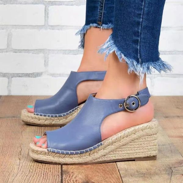 

dress shoes women's espadrille ankle strap sandals comfortable slippers ladies casual breathable linen high heels, Black