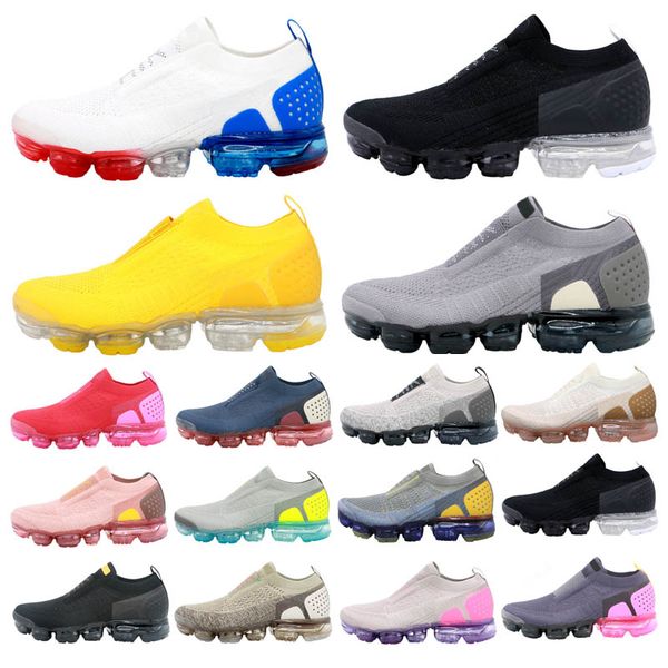 

new cushion mens designer running shoes knit elastic sneakers women triple white black grey blue purple outdoor jogging sport trainers sport